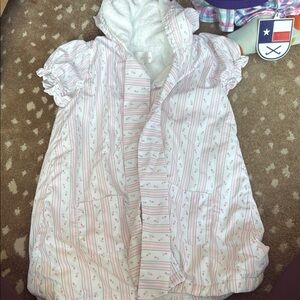 Floral Striped Kids Swim Coverup